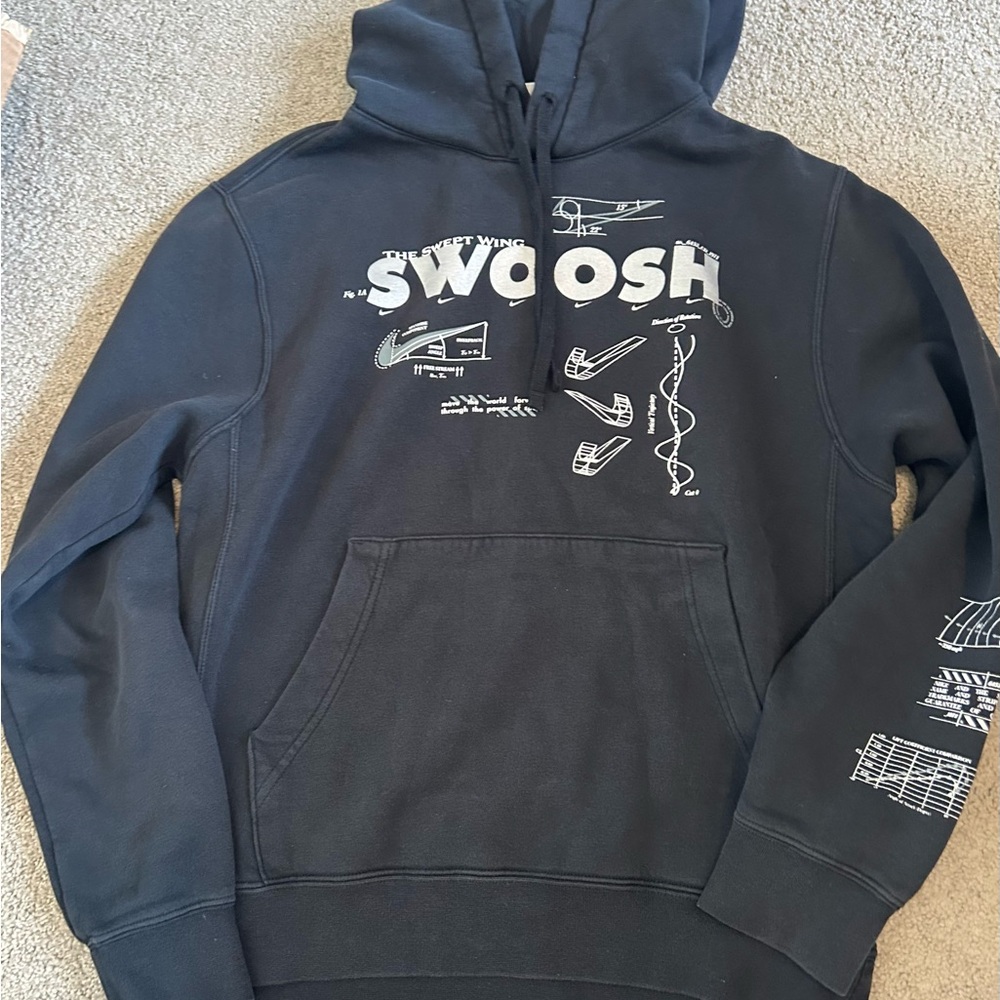 Nike Black Swoosh Graphic Hoodie